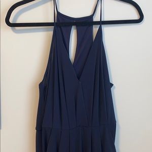 BCBGeneration Pleated Navy MIDI Dress